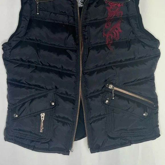 Harley Davidson Puffer Vest Biker Riding Vest Size S - Picture 10 of 11